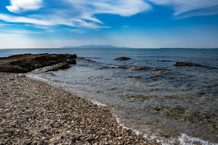 komotini fanari beautiful sunny weather sea view