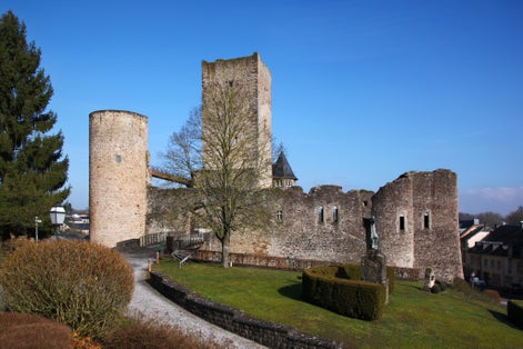 Useldange Castle towers in Luxembourg