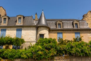 Photo of Square in Sarlat-la-Caneda historical center, France.