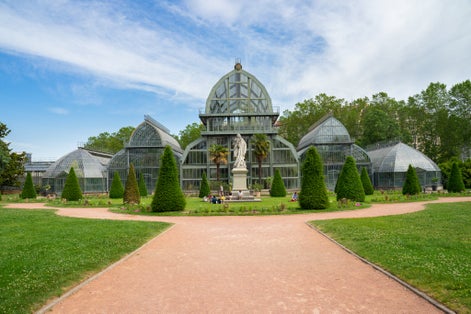 Photo of the greenhouse of the Parc de la Tete d'Or, Lyon, France.