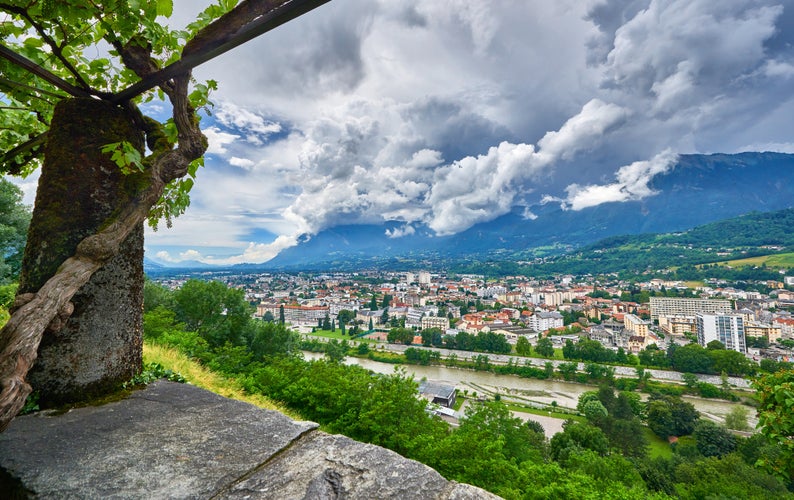 Park view on Albertville from Cite Medievale de Conflans