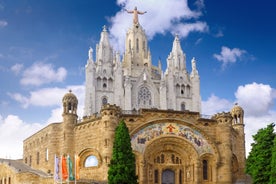 Scenic aerial view of the Agbar Tower in Barcelona in Spain.