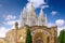 Photo of Temple on mountain top - Tibidabo in Barcelona city. Spain.