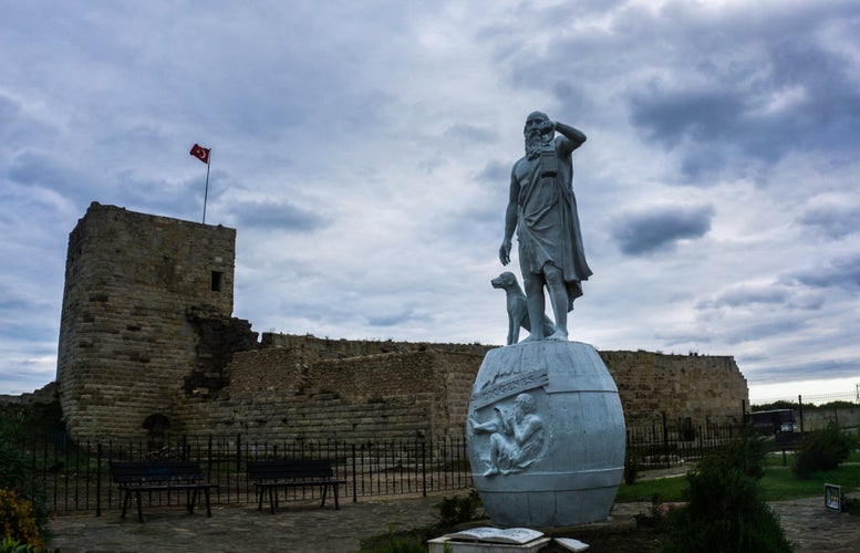 Photo of historic philosopher digenes in sinop , Turkey.