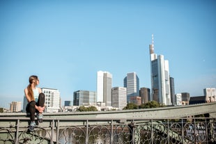 Photo of Dortmund city centre aerial panoramic view in Germany.