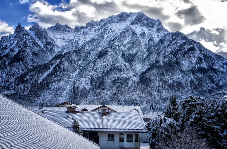 Photo of mountain view in Mittenwald Germany.