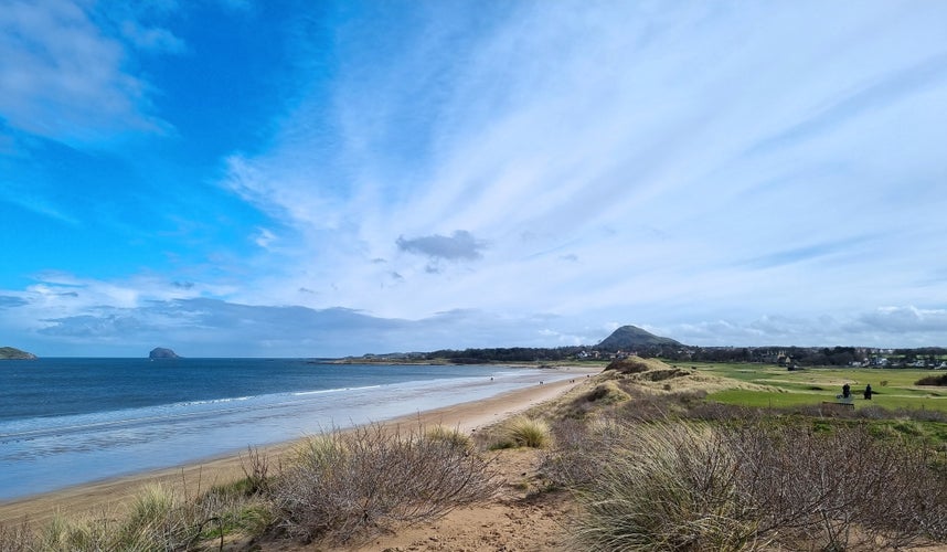 Photo of beautiful Yellowcraig Beach ,North Berwick in Scotland.