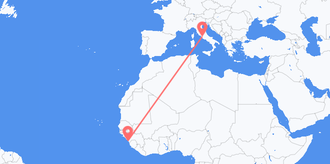 Flights from Guinea to Italy