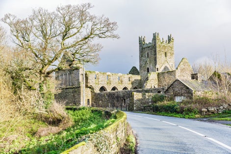 photo of Landscape photo of Jerpoint abbey in Ireland .