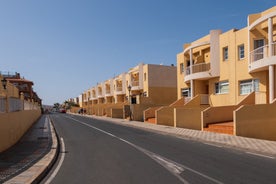 photo of aerial view of Puerto del Rosario city, Fuerteventura Island, Canary Islands, Spain.