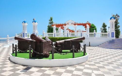 Cannons on Benidorm embankment, Spain