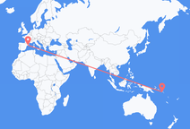 Flights from Honiara to Barcelona