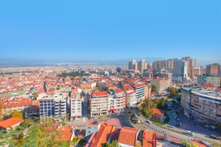 View of Ankara castle and general view of old town.