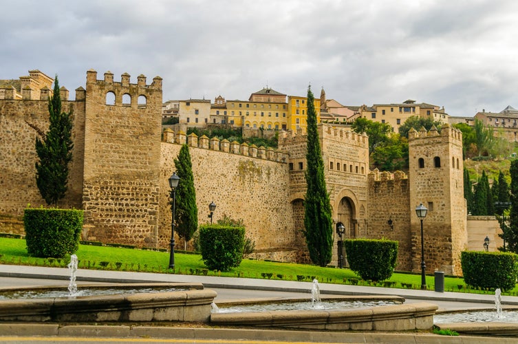 photo of view of Touristic view of the streets and details in downtown Toledo, Spain.