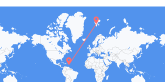 Flyrejser fra Dominica til Svalbard & Jan Mayen