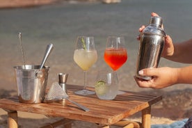 Cocktails grecs et coucher de soleil