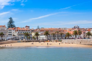 Photo of Baroque facade of Queluz National Palace and Neptune Fountain in Sintra, Lisbon district, Portugal.