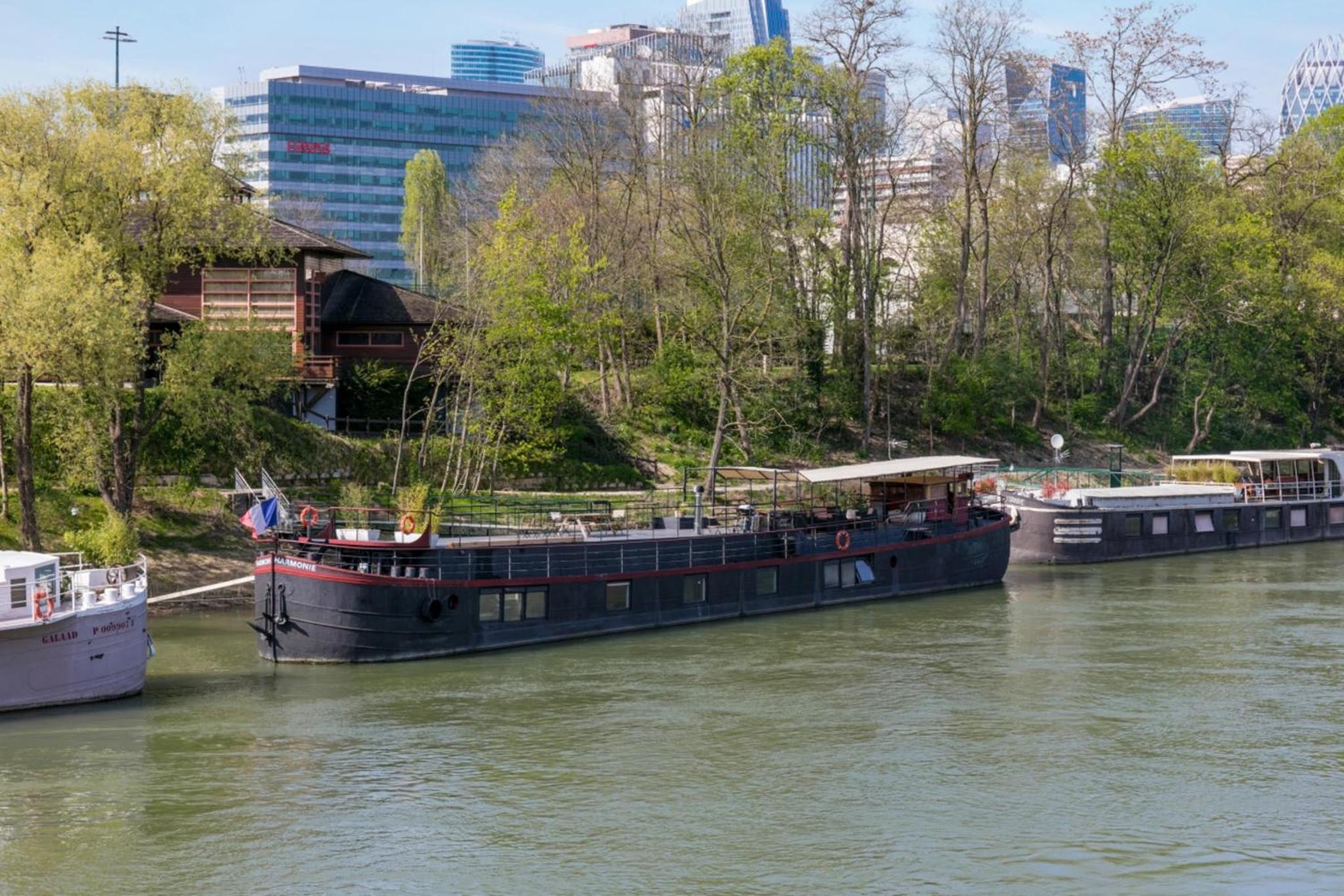 Grande péniche 4 ch - 10 pers -Paris - Ile de Puteaux- terrasses