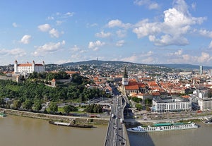 Linz, Austria. Panoramic view of the old town.