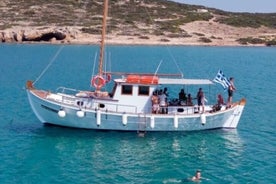 Excursion en bateau d'une demi-journée depuis le port et la baie de Naoussa. 