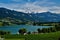 Lake of Gruyère, Hauteville, Gruyère District, Fribourg, Switzerland