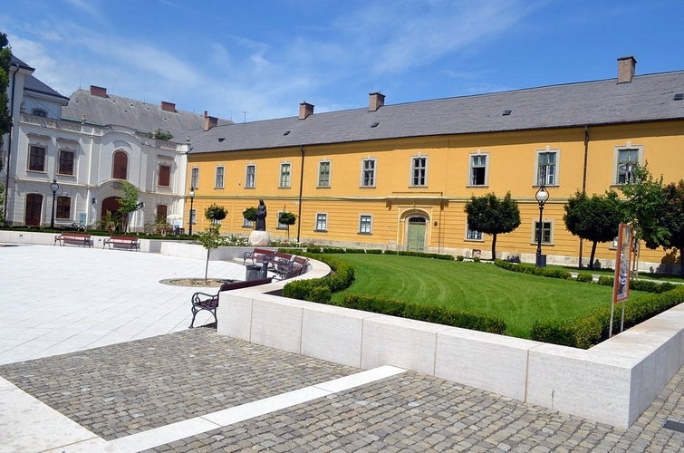 Photo of Archiepisccopal palace in Eger , Hungary .