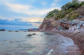 photo of a beautiful panorama view of Bečići is a town in the municipality of Budva, Montenegro.