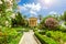 Photo of Lower Barrakka public garden and the monument to Alexander Ball in old town Valletta, capital of Malta.