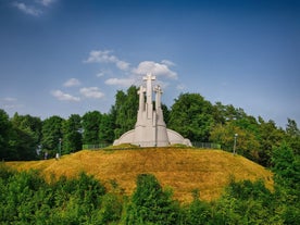 Aerial view of Vilnius old city.