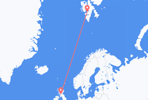 Flyg från Glasgow till Svalbard