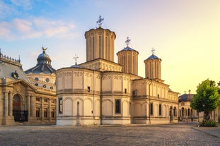 Photo of the Small Square piata mica, the second fortified square in the medieval Upper town of Sibiu city, Romania.