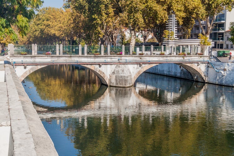 Bridge over Lis river in Leiria, Portugal