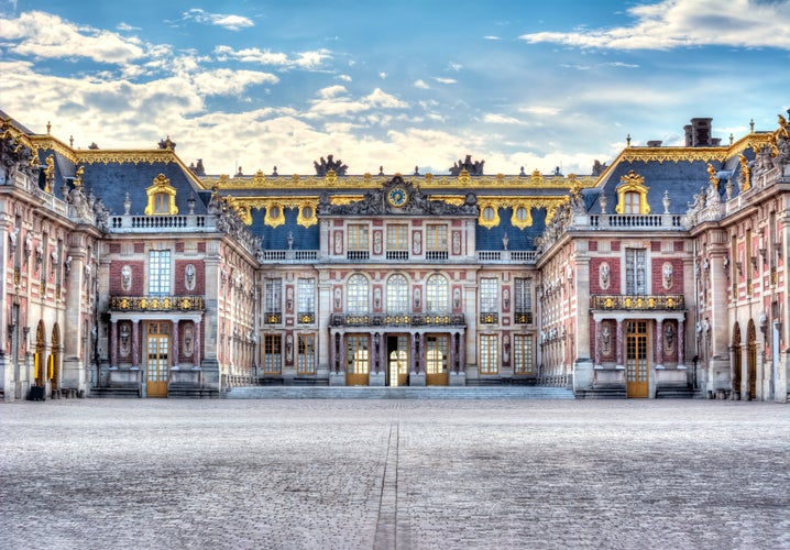 photo of view of Versailles palace, Paris suburbs, France.