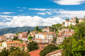 Photo of aerial view of beautiful Grasse Village in French Riviera, France.