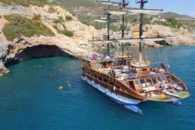 Alanya: Catamaran Boat Tour with Snorkeling and BBQ Lunch