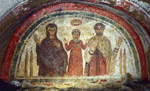 photo of Catacombs of San Gennaro from inside NAPIES ITALY.