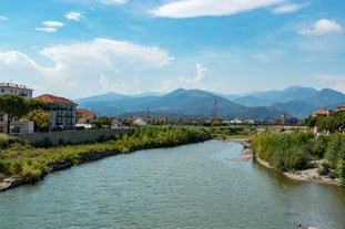 Photo of a coastal city of Imperia, Italian Rivera in the region of Liguria, Italy.