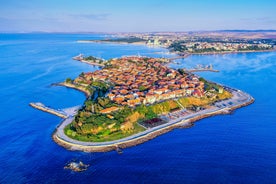 Photo of aerial view of the ancient seaside town, Nessebar, Bulgaria.