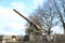 Monument of cannon of 19th century in Daugavpils fortness