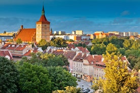 Photo of Old paper mill and shops in Konstancin-Jeziorna town in Piaseczno County, Masovian Voivodeship, Poland.