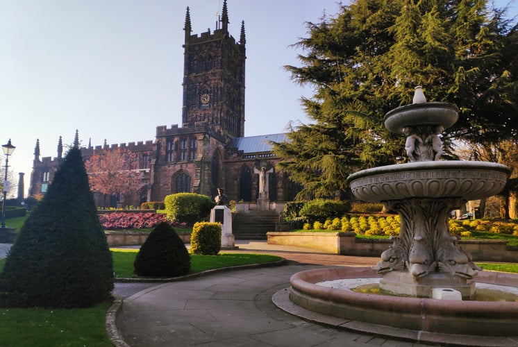 Photo of 15th century church in Wolverhampton ,England.