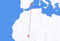 Flights from Ouagadougou to Ibiza