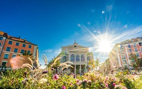 Photo of Tuebingen in the Stuttgart city ,Germany Colorful house in riverside and blue sky. 