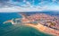 Photo of aerial view of colorful summer view of Pescara port, Italy.