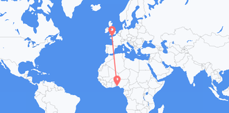 frá Benín til Guernsey