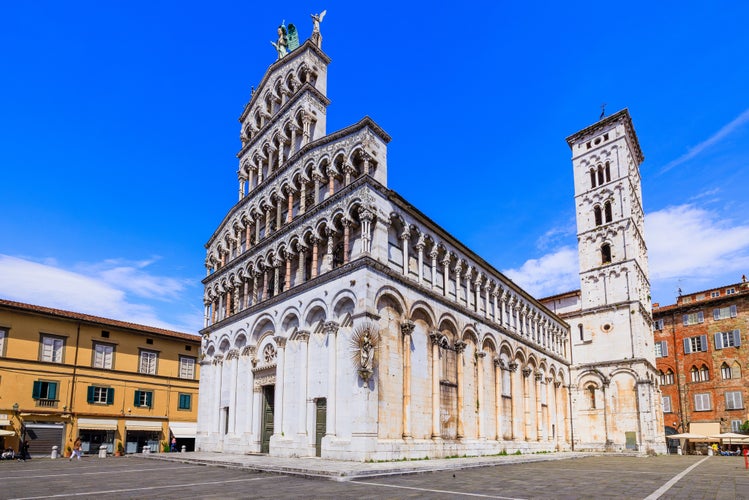 photo of view of Lucca, Tuscany, Italy. San Michele in Foro church.