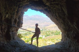 Climbing + Zipline + Via Ferrata + Cave. Adventure route in Gran Canaria