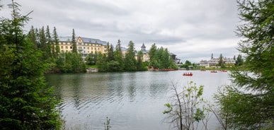 Photo of Five Ponds Valley. The High Tatras Mountains (Vysoké Tatry, Tatry Wysokie, Magas-Tátra), are a mountain range along the border of Slovakia and southern Poland in the Lesser Poland Voivodeship.