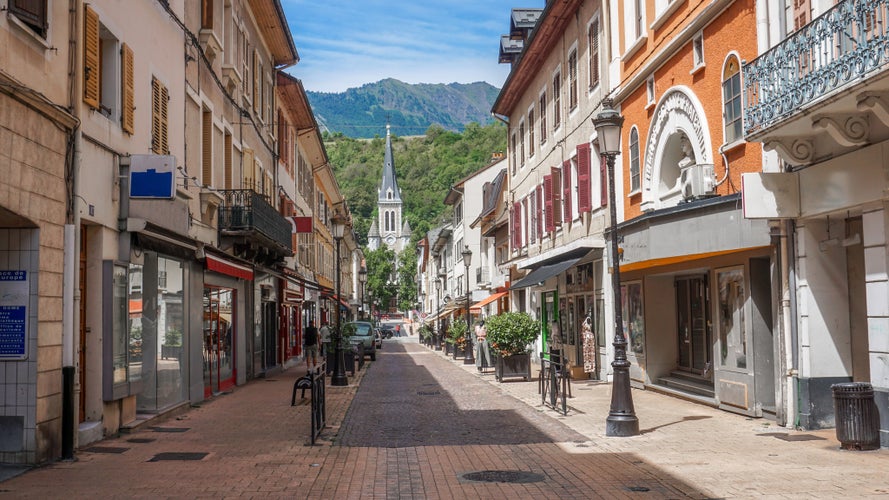 Panorama of the beautiful church Saint Jean Baptiste in Albertville , France.