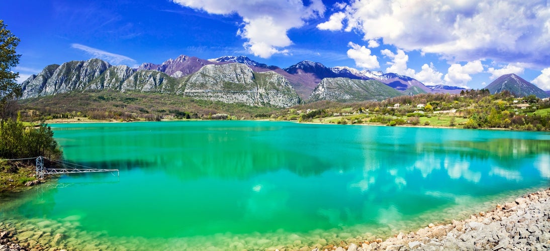 Castel San Vincenzo lake, Molise region, Italy